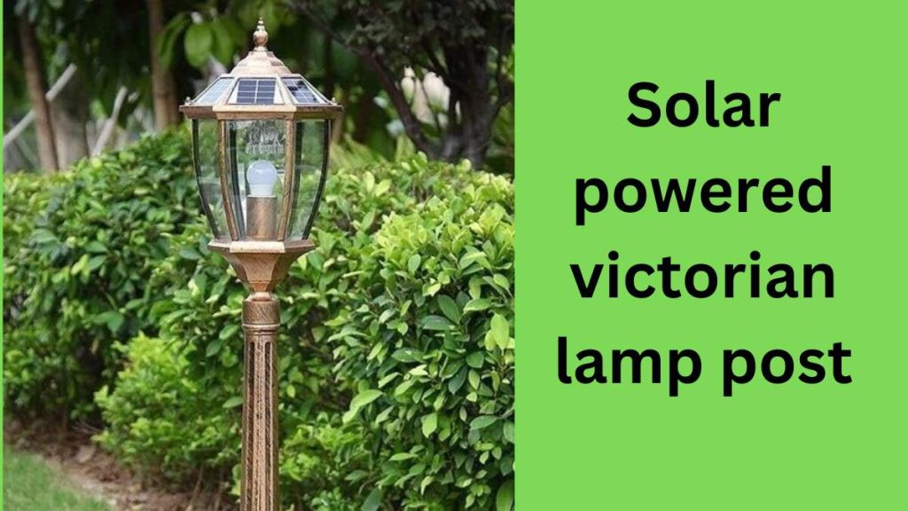 solar powered victorian lamp post