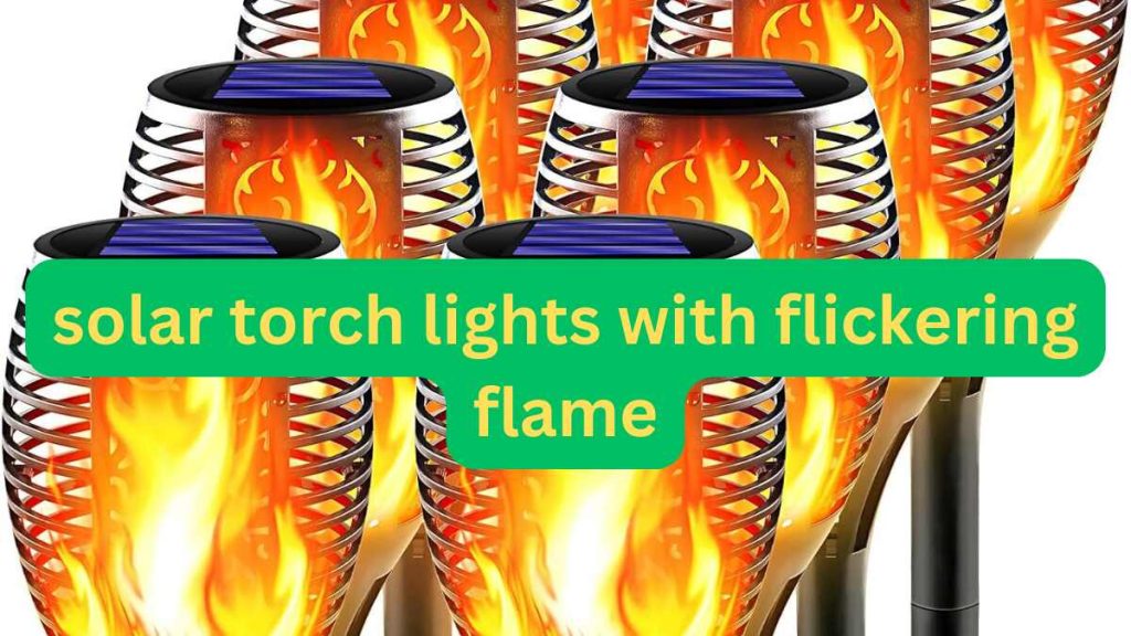Solar Torch Lights With Flickering Flame